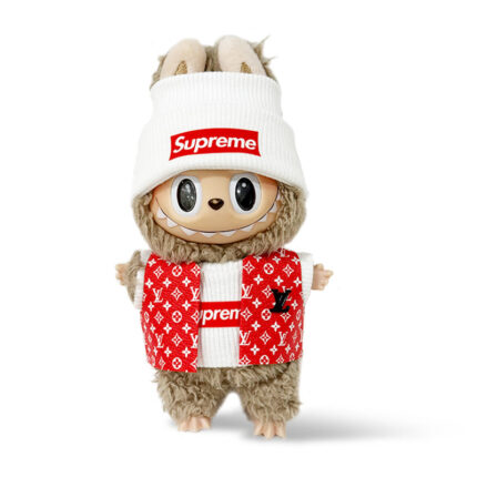 Fashion Dress - Supreme hat + top + red LV style vest