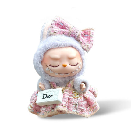 Fashion Dress - Chanel Style Pink Dress + Bow + Bag